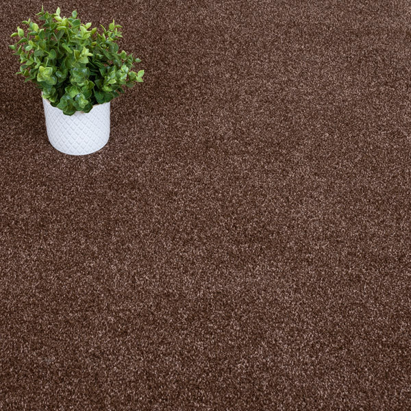 Oak Brown Lakeland Luxury Saxony Carpet
