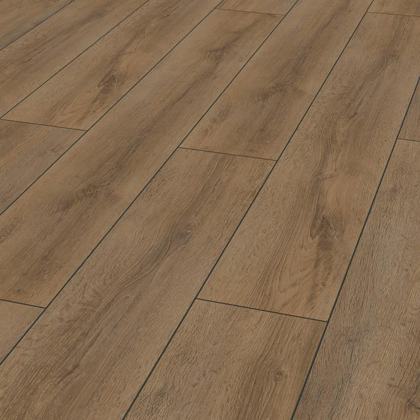 Premium Oak Brown D4957 Robusto Villa 12mm Laminate Flooring by Kronotex