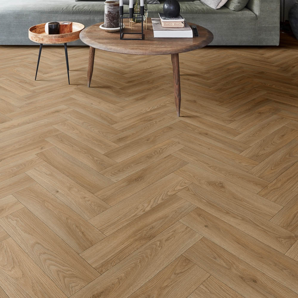 Giuliano 555 Vintage Herringbone Vinyl Flooring | Lino | Online Carpets