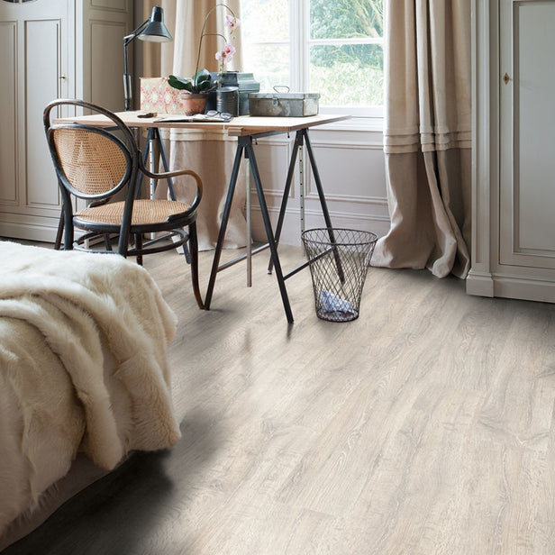 Reclaimed White Patina Oak CLM1653 Classic 8mm Laminate Flooring by Quick-Step