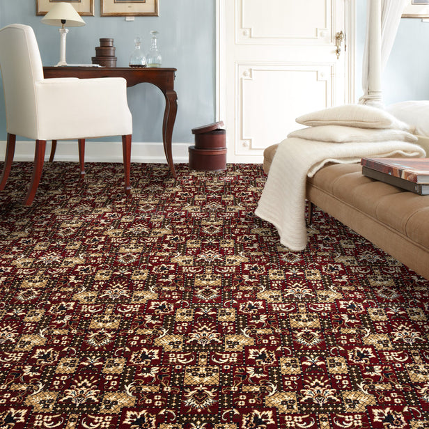 Regal Red Indian Palace Wentworth Patterned Wilton Carpet