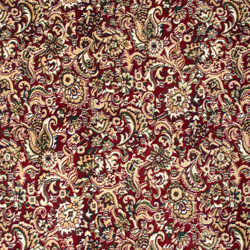 Regal Red Jacobean Wentworth Patterned Wilton Carpet
