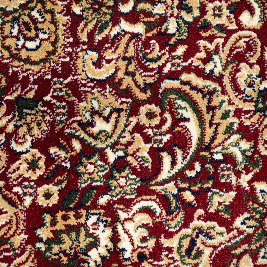 Regal Red Jacobean Wentworth Patterned Wilton Carpet