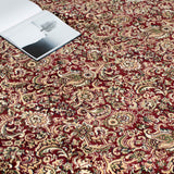 Regal Red Jacobean Wentworth Patterned Wilton Carpet