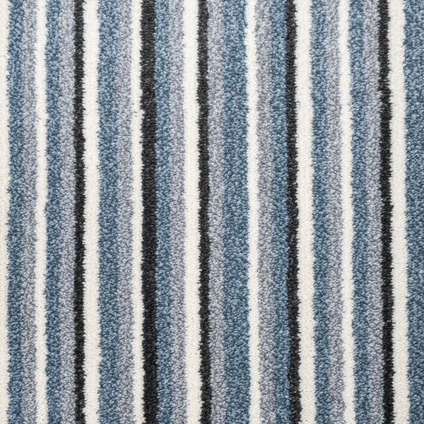 Ocean Stripes 38 Soft Noble Feltback Carpet 2.19m x 4m Remnant