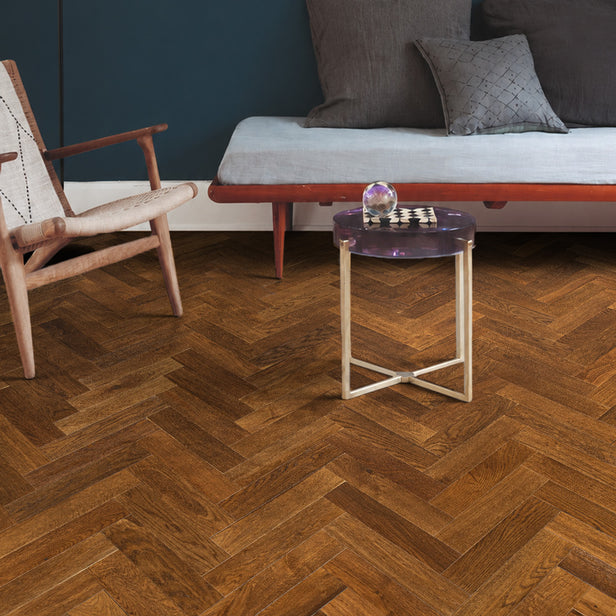 Roasted Oak Herringbone 14/3mm Engineered Wood Flooring