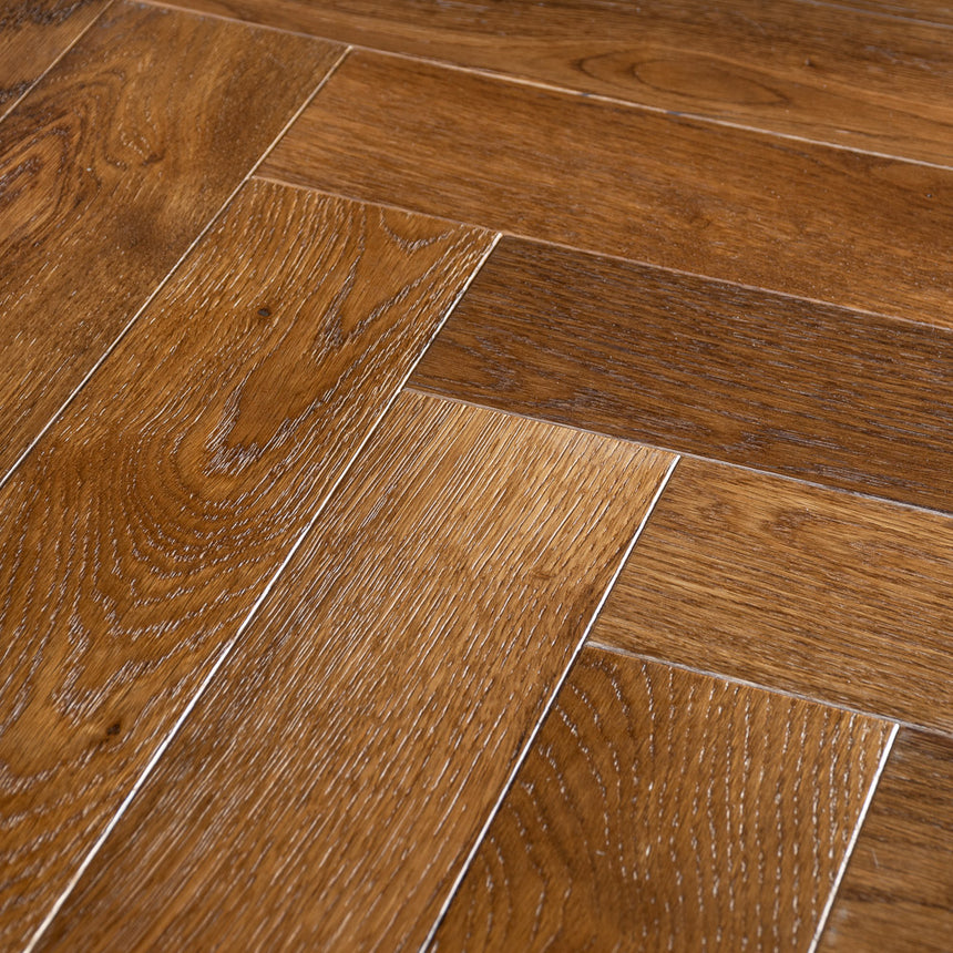 Roasted Oak Herringbone 14/3mm Engineered Wood Flooring