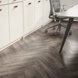 Rutherford Grey Oak K488 Herringbone 8mm Laminate Flooring by Krono Original