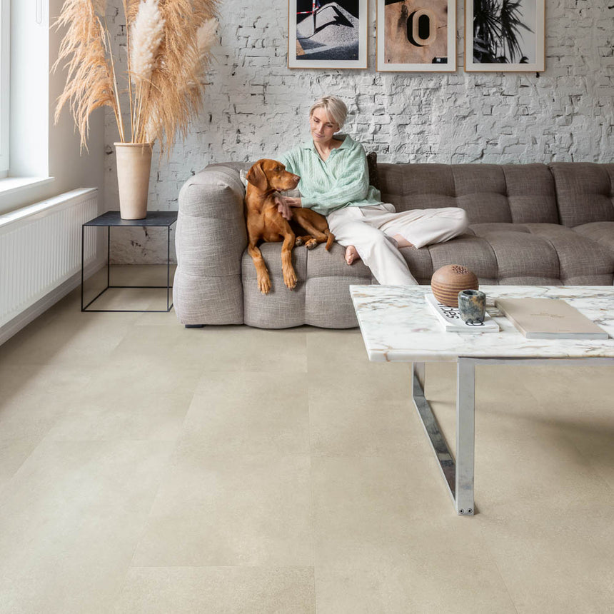 Sandstone Concrete AVMTU40274 Illume Click LVT Flooring by Quick-Step