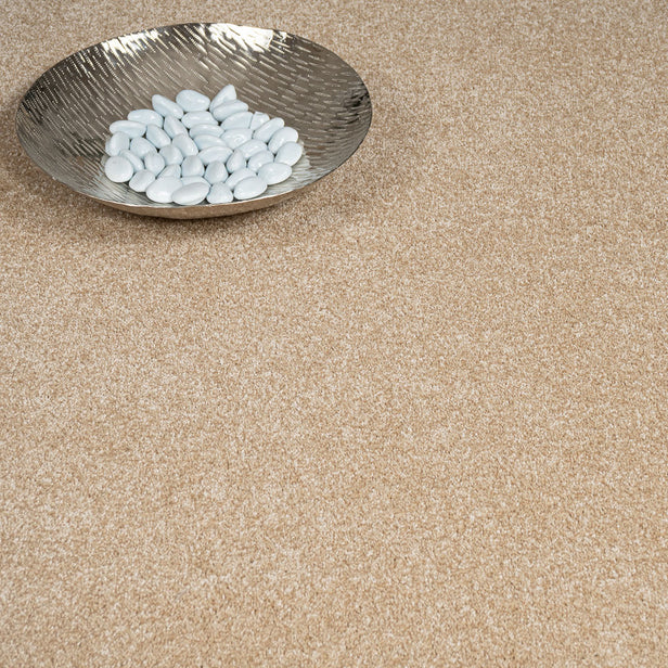 Sandy Beige 64 Soft Noble Saxony Carpet Clearance