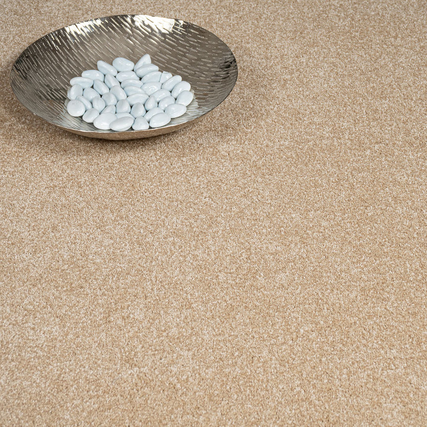 Sandy Beige 64 Soft Noble Saxony Carpet Clearance