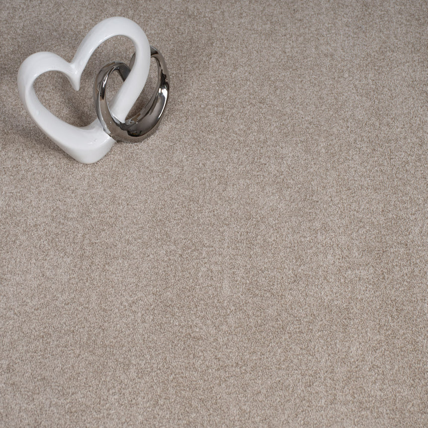 Sandy Beige Haven Saxony Premium Feltback Carpet