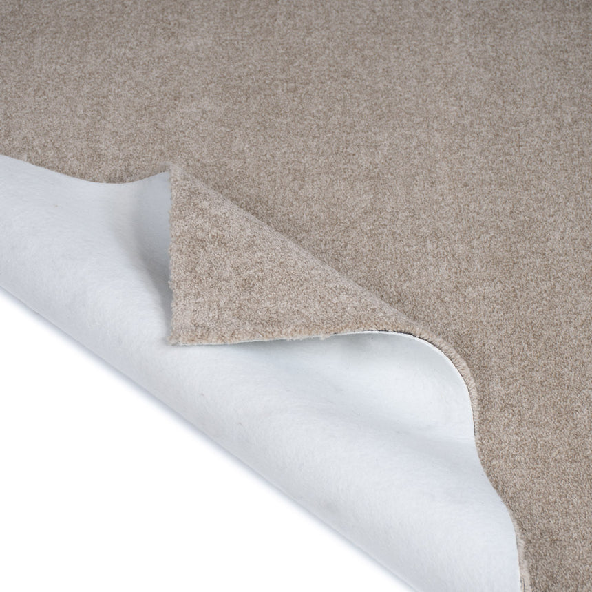 Sandy Beige Haven Saxony Premium Feltback Carpet