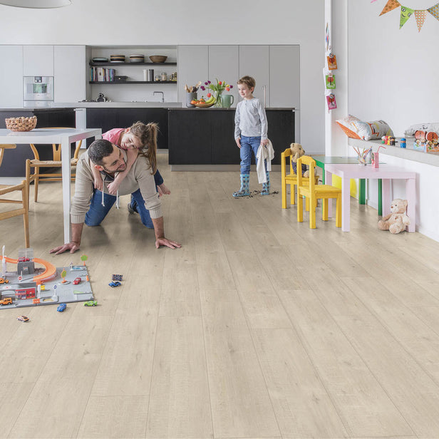 Saw Cut Oak Beige IM1857 Impressive 8mm Laminate Flooring by Quick-Step