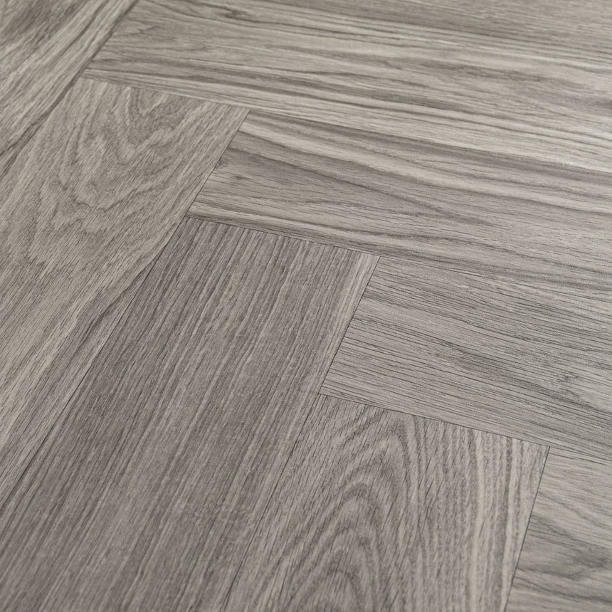 Skane Herringbone Dim Grey Goliath 450 Vinyl Flooring by Tarkett