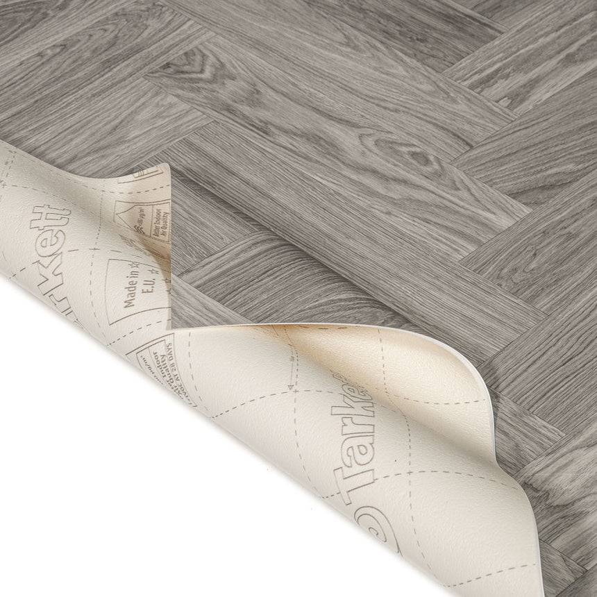 Skane Herringbone Dim Grey Goliath 450 Vinyl Flooring by Tarkett
