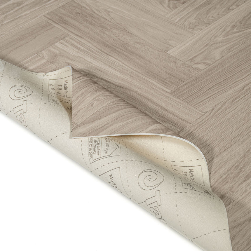 Skane Herringbone Dun Goliath 450 Vinyl Flooring by Tarkett