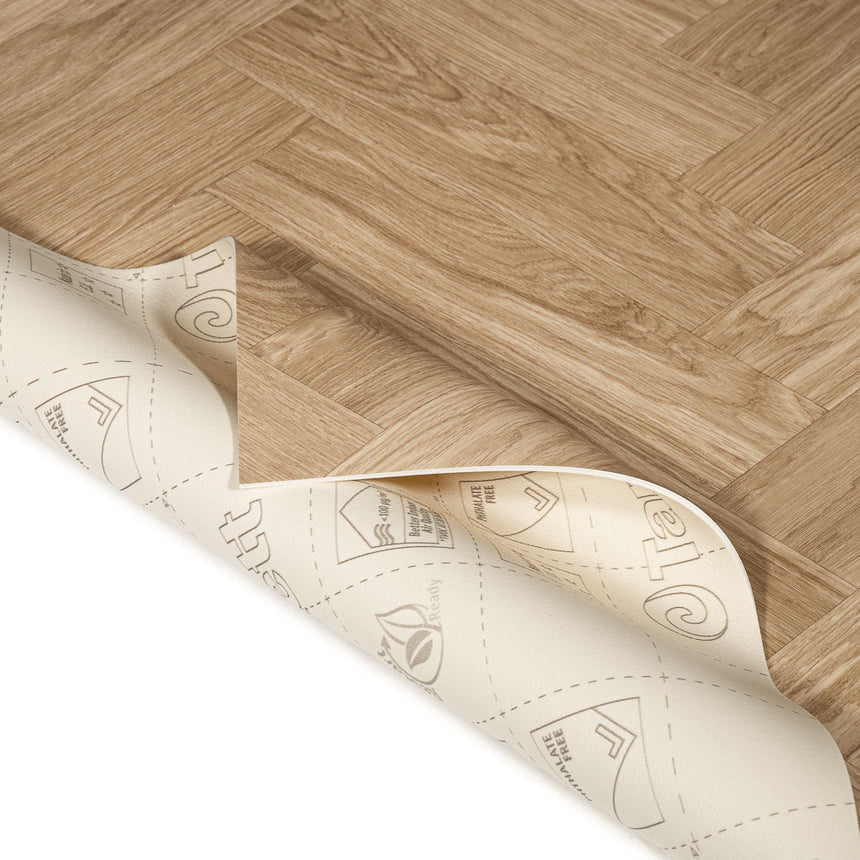 Skane Herringbone Wheat Goliath 450 Vinyl Flooring by Tarkett