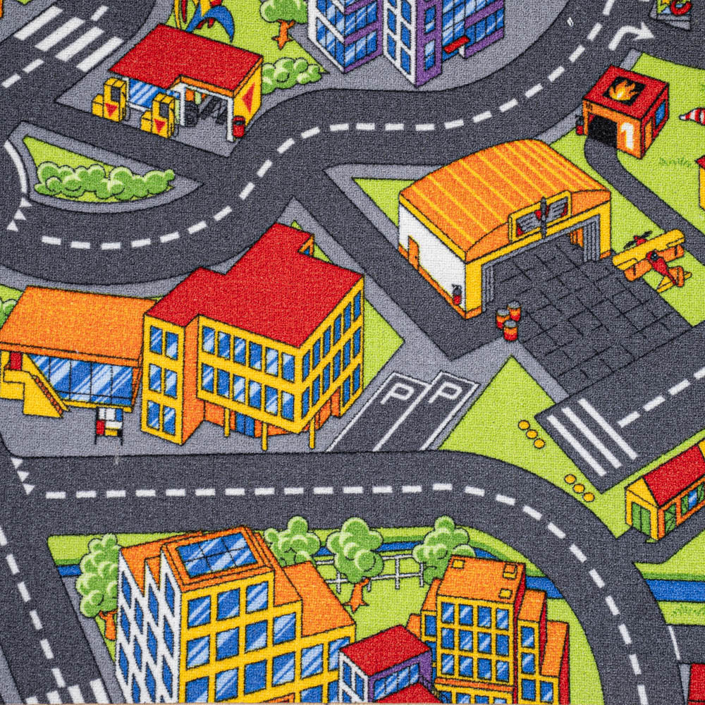 Kids City Rug Texture Smart City 97 Kids Carpet | Patterned Loop Carpet | Online Carpets