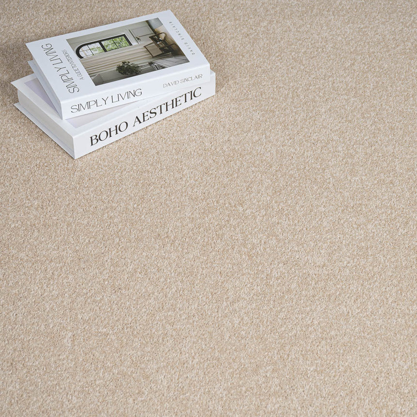 Soft Beige Louisiana Saxony Carpet