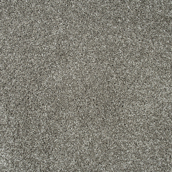 Stone Grey Soft Hawaii Saxony Carpet 4.1m x 5m Remnant