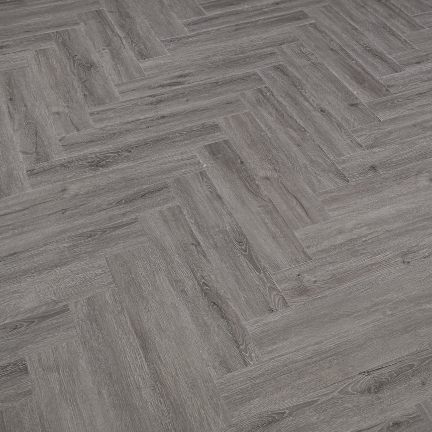 Storm Oak Prestige Herringbone 6mm SPC Click LVT Flooring