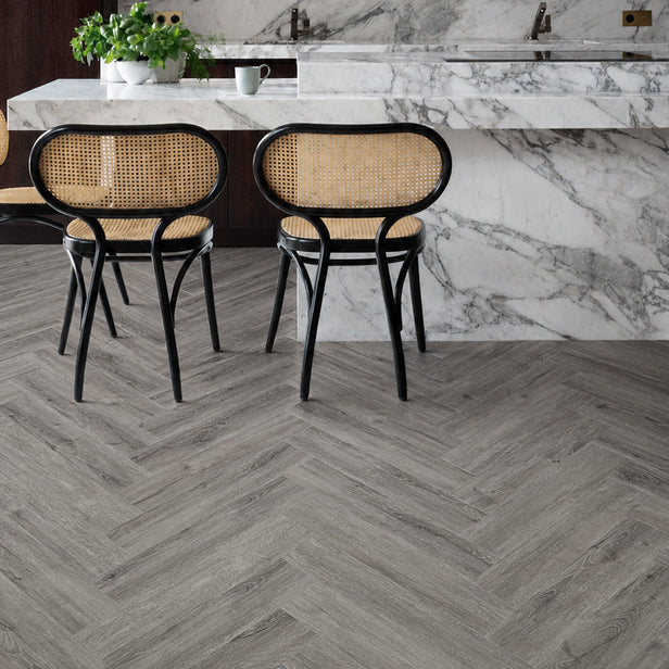 Storm Oak Prestige Herringbone 6mm SPC Click LVT Flooring