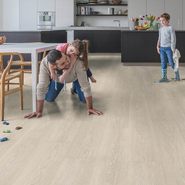 Valley Oak Light Beige MJ3554 Majestic 9.5mm Laminate Flooring by Quick-Step