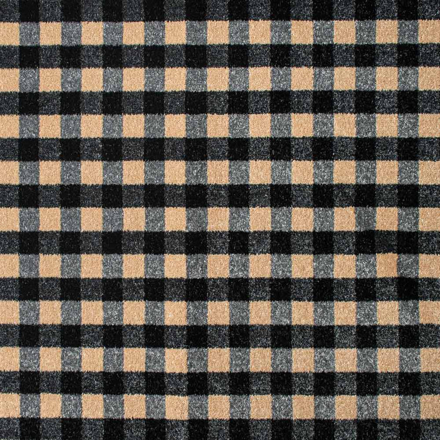 Vanilla GIN17 Gingham Wilton Carpet 2.2m x 4m Remnant