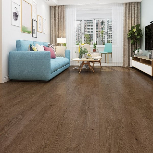 Warm Walnut Allora Plank SPC Click LVT Flooring