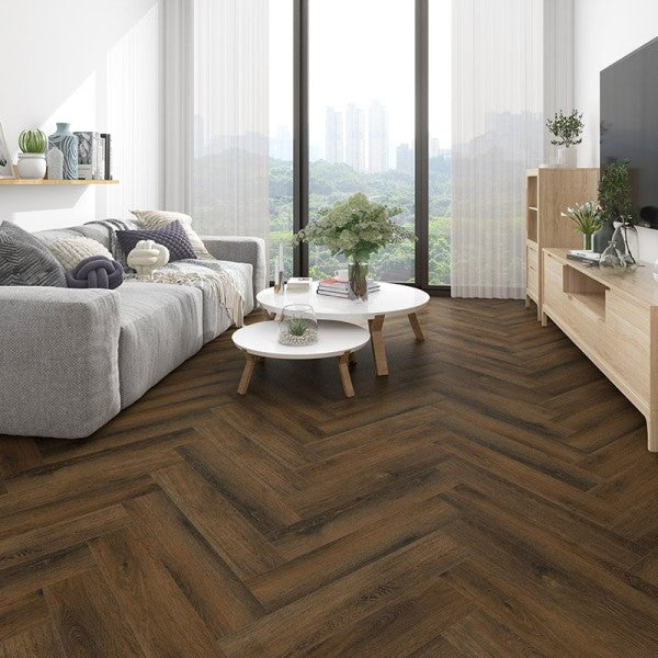 Woodland Oak Allora Herringbone SPC Click LVT Flooring