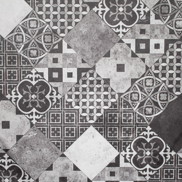 Zaragoza Tile Dark Grey Iconik 260 Vinyl Flooring