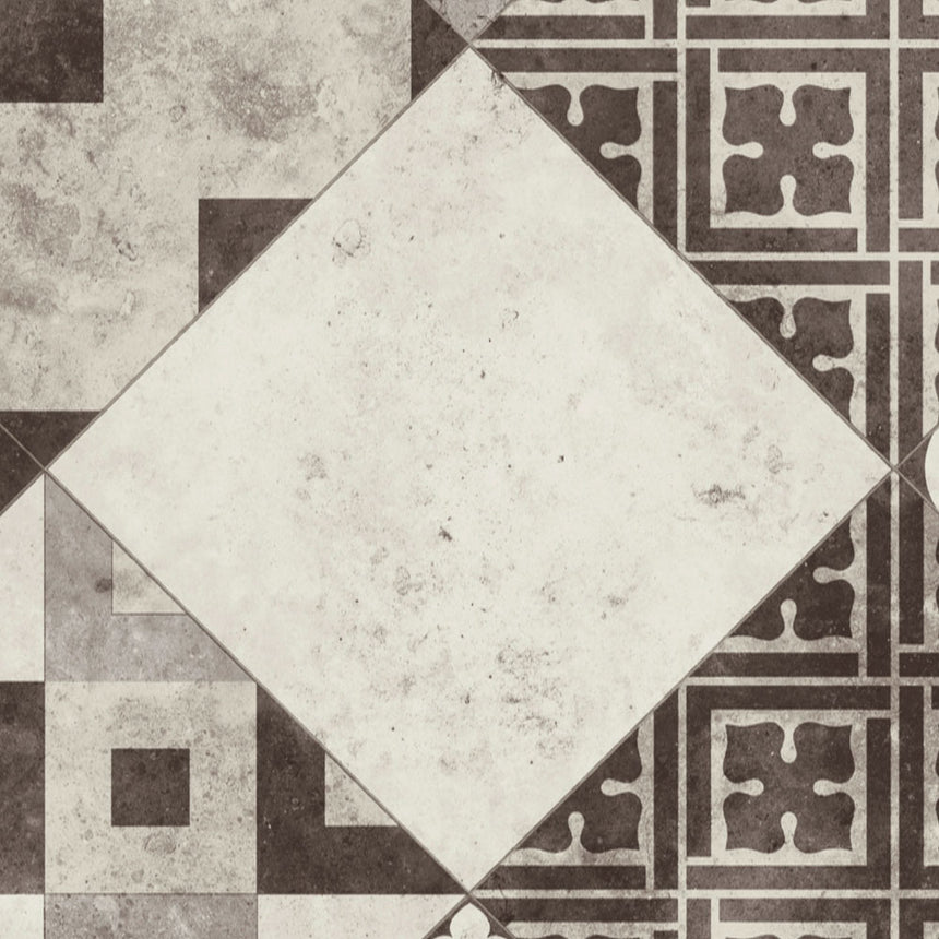 Zaragoza Tile Dark Grey Iconik 260 Vinyl Flooring