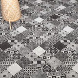 Zaragoza Tile Dark Grey Iconik 260 Vinyl Flooring