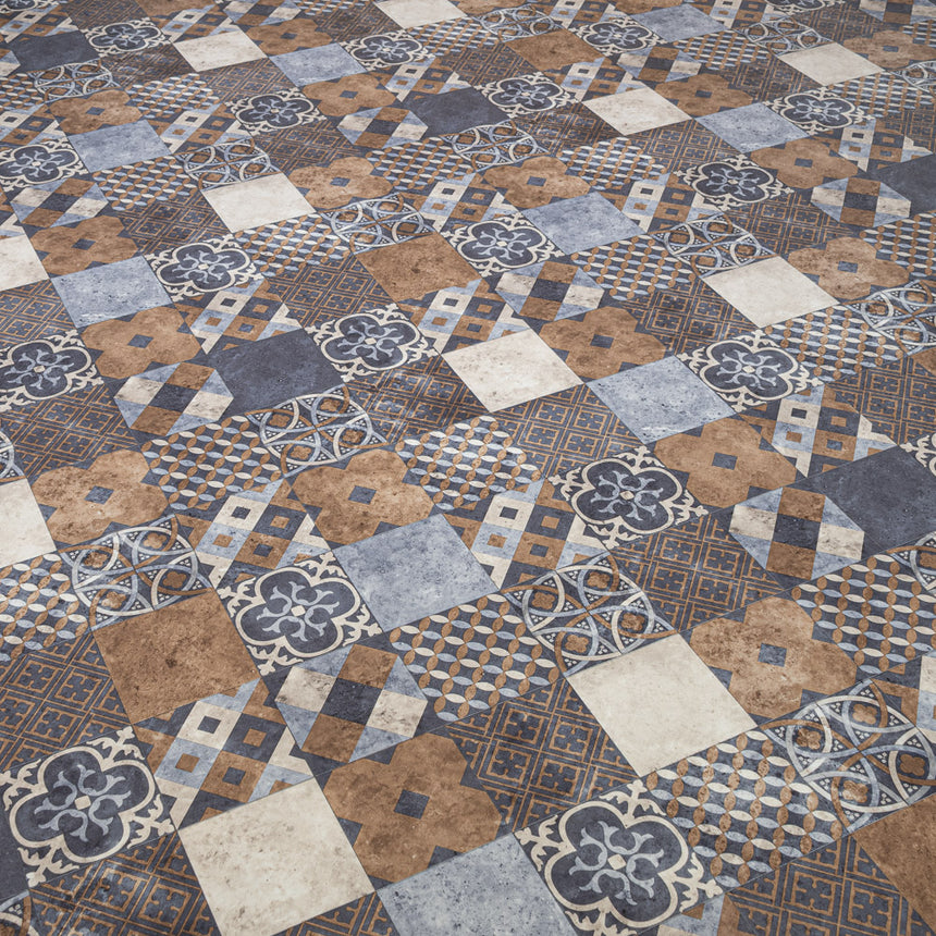 Zaragoza Tile Indigo Iconik 260 Vinyl Flooring