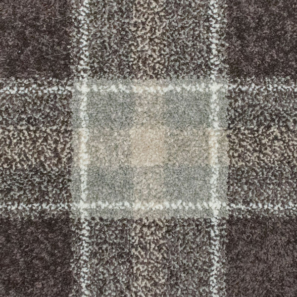 Chocolate & Grey Tartan Castle Wilton Carpet