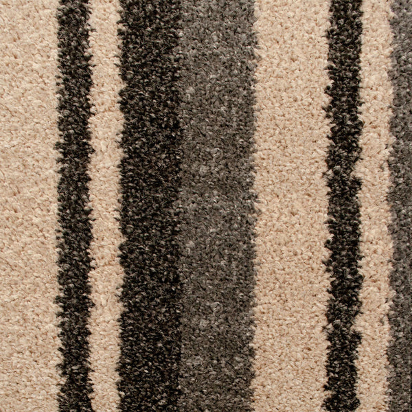 Rustic Grey Stripe Mystique Carpet