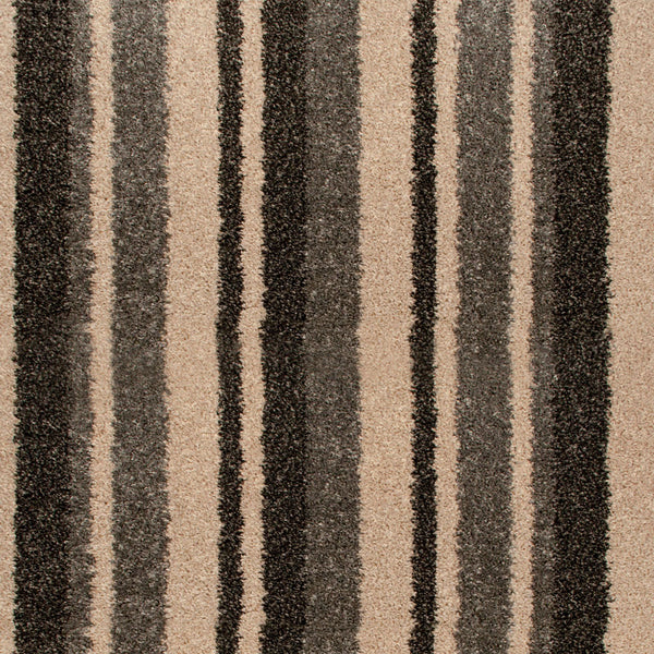Rustic Grey Stripe Mystique Carpet