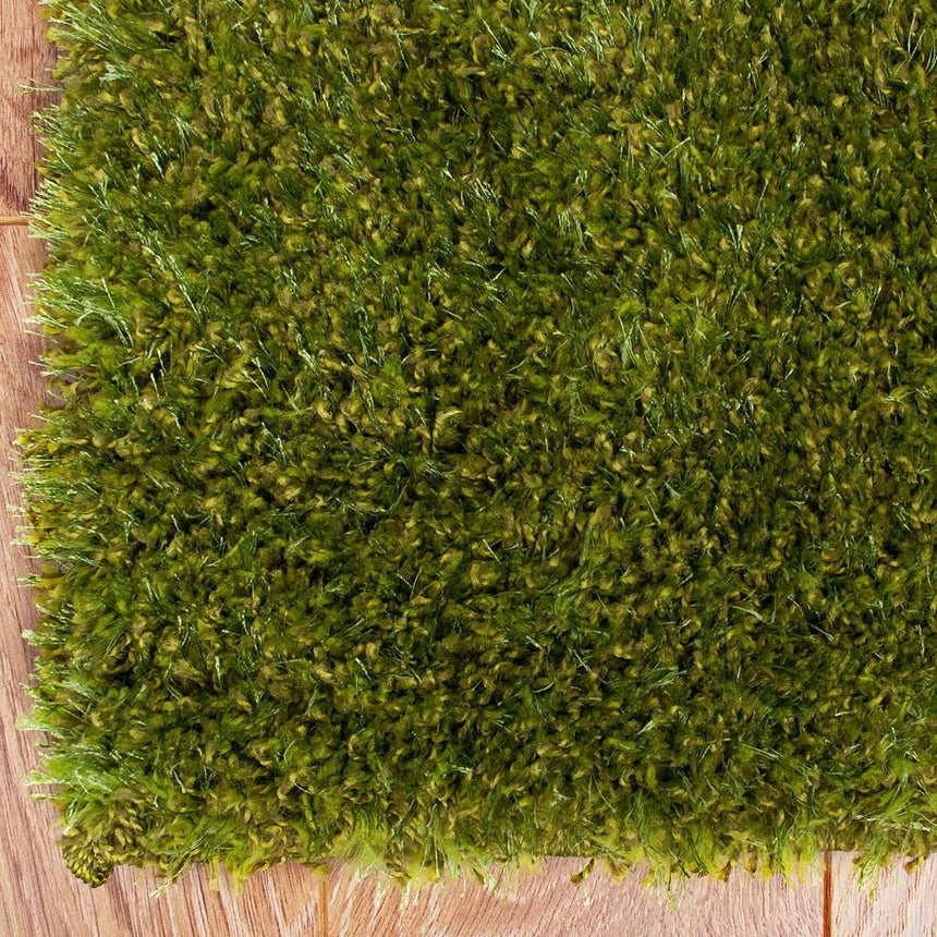 Green Jewel Shaggy Rug