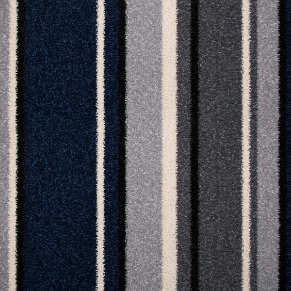 Funky Stripes Blue Beans Carpet