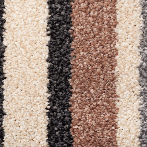 Grey 578 Palm Beach 4m & 5m Wide Striped Carpet