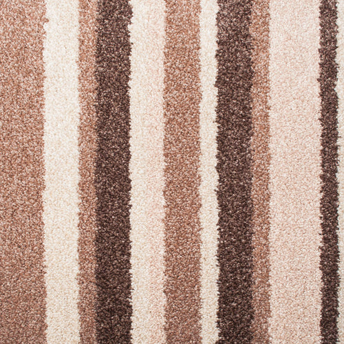 Brown 591 Palm Beach 4m & 5m Wide Striped Carpet
