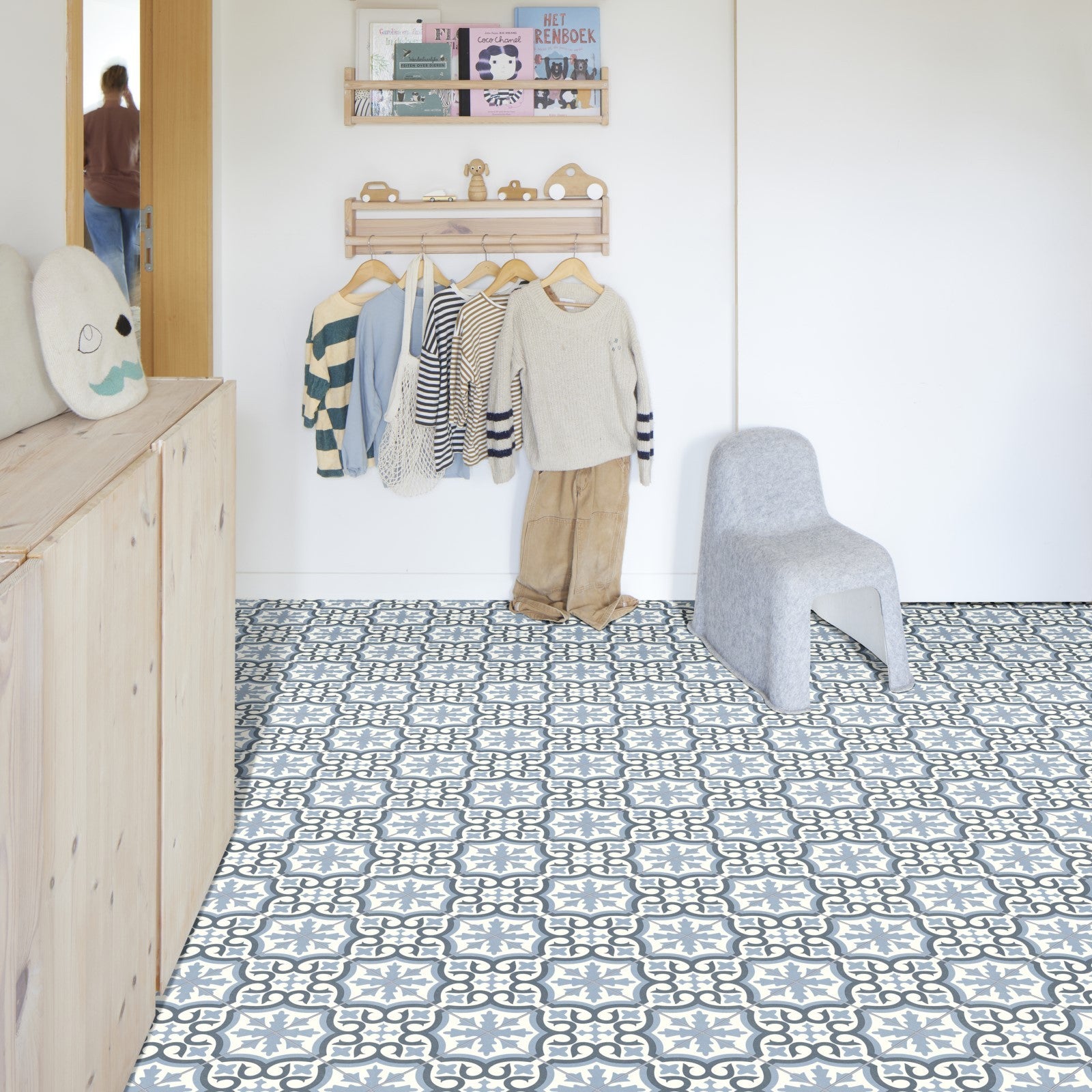 Bradley 709M Art Decor Tile Vinyl Flooring Lino Online Carpets