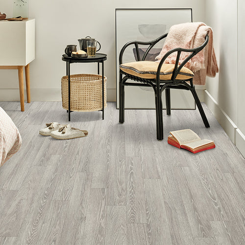 Presto Grey Wood Vinyl Flooring