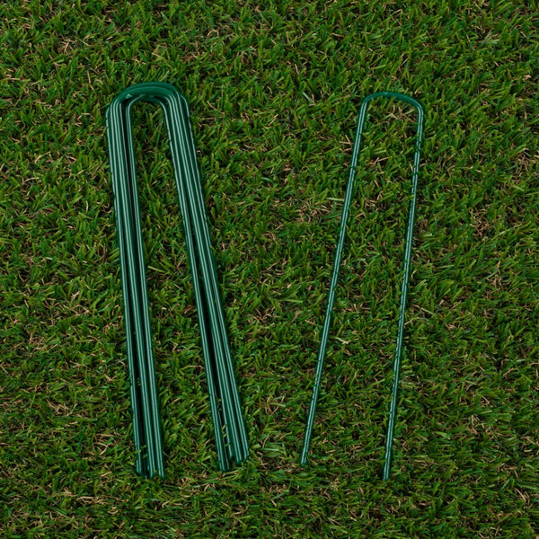Powder Coated Green Grass Pins 150mm - 50 Pin