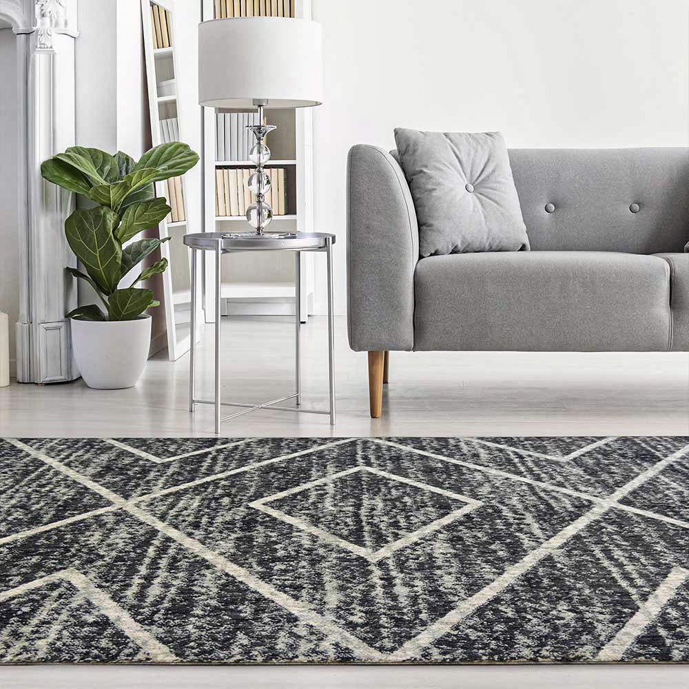 Grey Diamond Capella Patterned | Capella Rugs Online | OnlineCarpets.co.uk – Online Carpets
