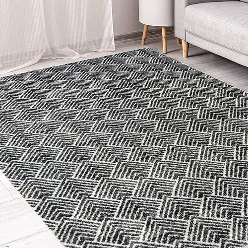 Grey Scales Capella Patterned Rug