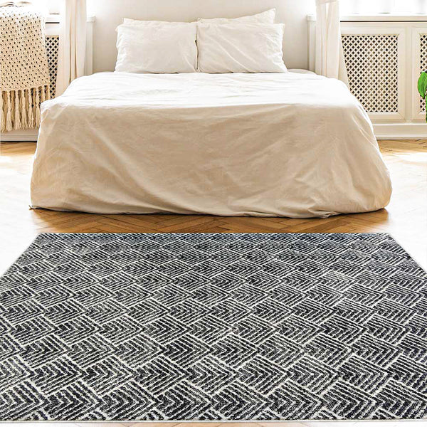 Grey Scales Capella Patterned Rug