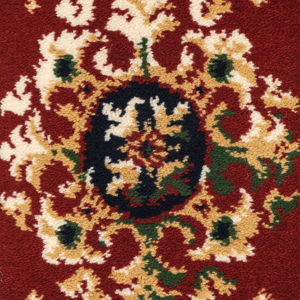 Red 2505 10 Medallion Patterned Wilton Wiltax Carpet