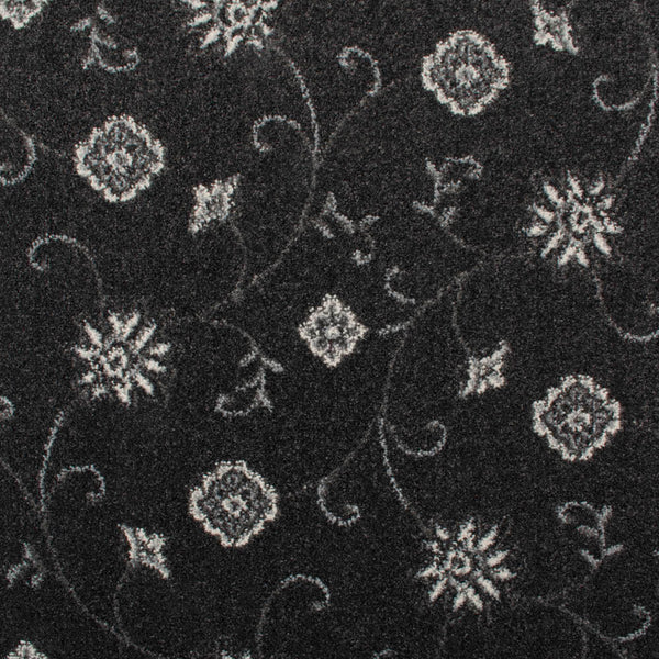 Anthracite Floral Queensville Wilton Carpet